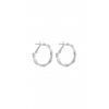 Mood Silver Plated Plait Hoop Earrings