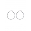 Mood Silver Plated Twist Round Hoop