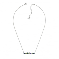 Multi shape bar necklace created with Swarovski crystals