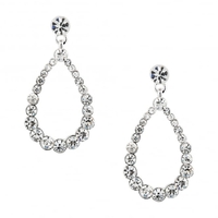 Open Crystal Peardrop Earring