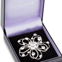 Open Swirl Floral Effect Brooch
