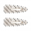 Oversize Pearl Crystal Hair Clips - Pack Of 2