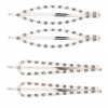 Pearl And Crystal Open Hair Slides - Pack Of 4