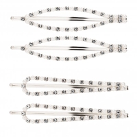Pearl And Crystal Open Hair Slides - Pack Of 4