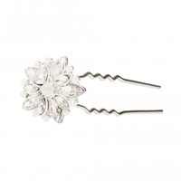 Pearl Crystal Floral Hair Pins - Pack Of 6