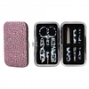 Pink Leopard Print Sparkle Texture Manicure Set