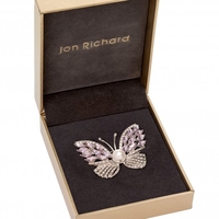 Purple Butterfly Brooch - Gift Boxed