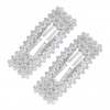 Rectangle Beaded Hair Clips Pack Of 2
