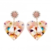 Resin Heart Drop Earring