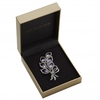 Rhodium Plated Amethyst 6 Leaf Pave Brooch - Gift Boxed