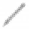 Rhodium Plated Cubic Zirconia Floral Hair Slide