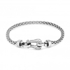 Rhodium Plated Cubic Zirconia Mesh Link Bracelet