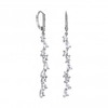 Rhodium Plated Fine Cubic Zirconia Drop Earrings