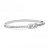 Rhodium Plated Infinity And Cubic Zirconia Bracelet