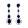 Rhodium Plated Montana Statement Peardrop Earrings