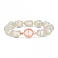 Rose Gold Baroque Pearl Bracelet