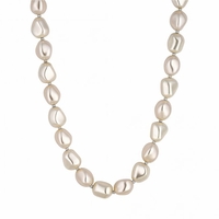 Rose Gold Baroque Pearl Necklace
