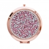 Rose Gold Crystal Druzy Compact Mirror