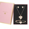 Rose Gold Crystal Tree Of Life Locket Set - Gift Boxed