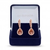 Rose Gold Cubic Zirconia Crystal Peardop Earrings - Boxed Gift