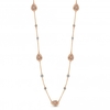 Rose Gold Filagree Station Rope Necklace