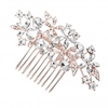 Rose Gold Floral Hair Comb