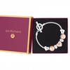 Rose Gold Plated Crystal Charm Bracelet - Gift Boxed