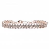 Rose Gold Plated Crystal Diamante Bracelet