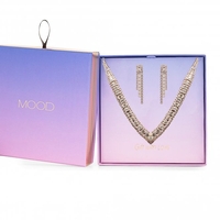 Rose Gold Plated Crystal Diamante Set - Gift Boxed