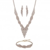 Rose Gold Plated Crystal Diamante Set