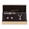 Rose Gold Plated Crystal Halo Trio Jewellery Set In A Gift Box