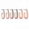 Rose Gold Plated Crystal Hoop Earrings - Pack Of 3