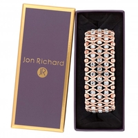Rose Gold Plated Crystal Swirl Stretch Bracelet - Gift Boxed