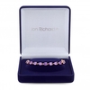 Rose Gold Plated Cubic Zirconia And Amethyst Bracelet - Gift Boxed