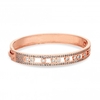 Rose Gold Plated Cubic Zirconia Channel Stone Bangle