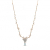 Rose Gold Plated Cubic Zirconia Floral Necklace