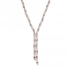 Rose Gold Plated Diamante Lariat Necklace
