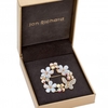 Rose Gold Plated Flower And Butterfly Wreath Brooch - Gift Boxed