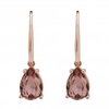 Rose Gold Plated Open Stone Earrings