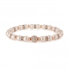 Rose Gold Plated Pave And Polish Stretch Bracelet