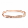 Rose Gold Plated Pave Pyramid Bangle Bracelet