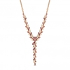 Rose Gold Plated Pink Crystal Micro Pave Necklace