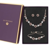 Rose Gold Plated Pink Crystal Set - Gift Boxed