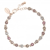 Rose gold plated pink tennis bracelet