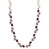 Rose Gold Plated Purple Amythyst Mixed Crystal Necklace
