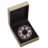 Rose Gold Plated Purple Heart Wreath Brooch - Gift Boxed
