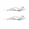 Sadie Silver Plated Cubic Zirconia Pearl Wave Slides - Pack Of 2