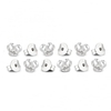 Set of six sterling silver earring butterfly backs