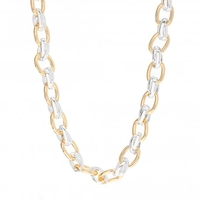 Silver And Gold Plate Chain Necklace