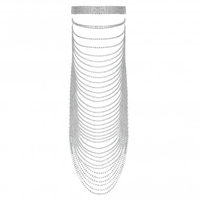 Silver Crystal Diamante Waterfall Statement Necklace